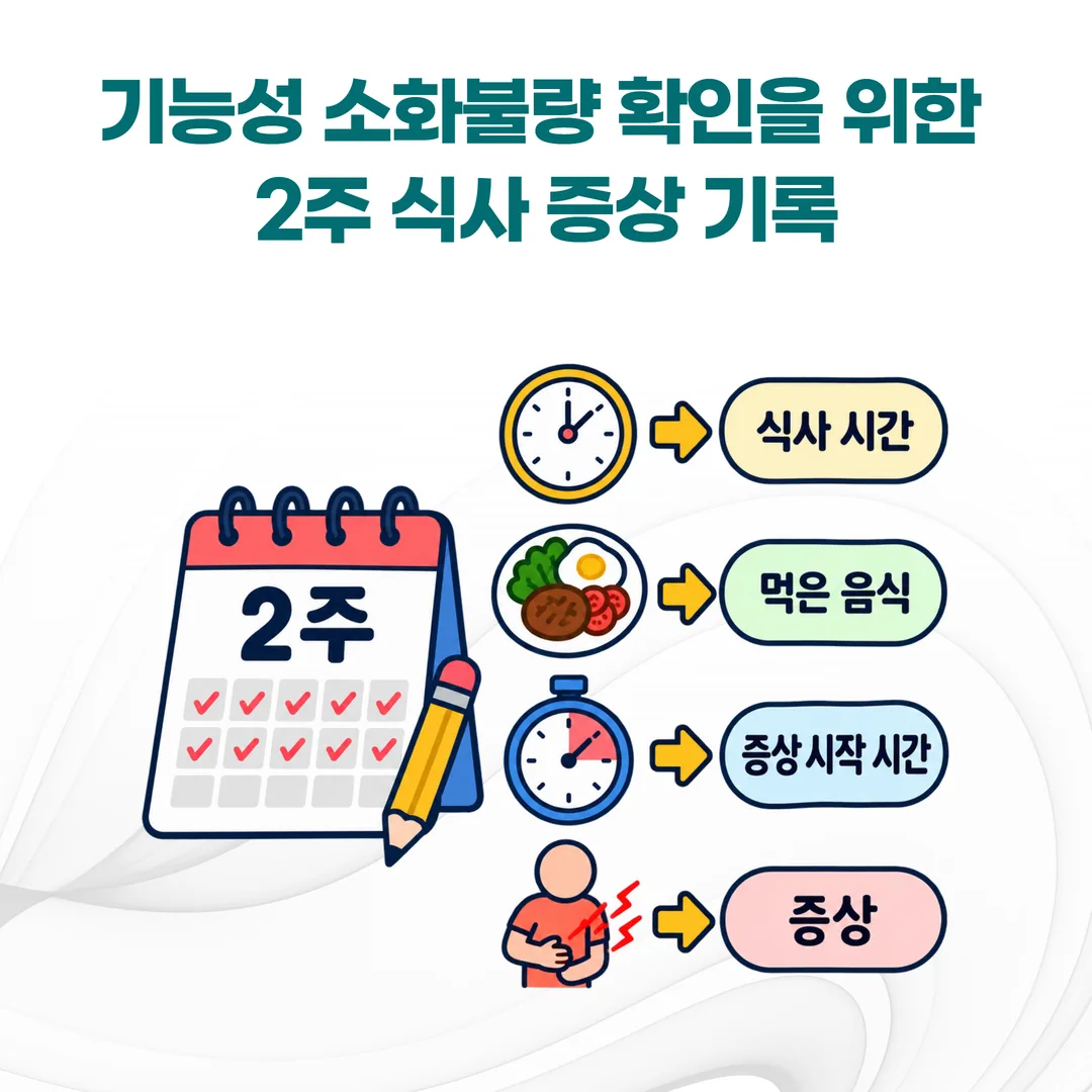 기능성 소화불량 아형 확인을 위한 2주 식사 증상 기록