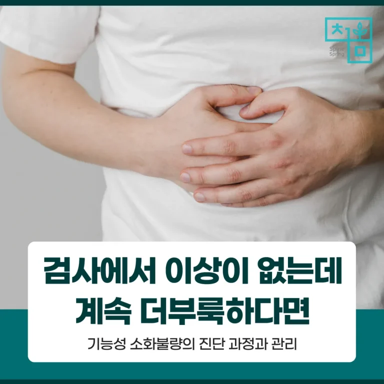 검사에서 이상이 없는데 계속 더부룩하다면 — 기능성 소화불량의 진단 과정과 관리